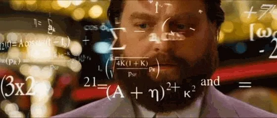 Zach Galifinakis calculating