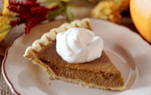 Treacle Pie Slice With Whipped Cream