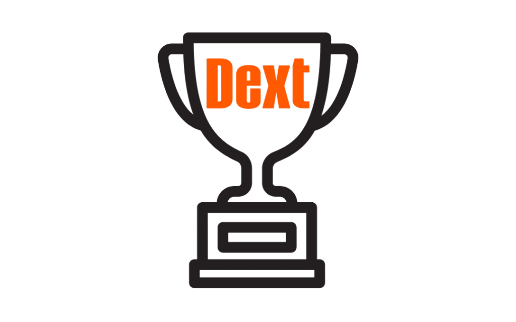 Trophy with Dext Logo