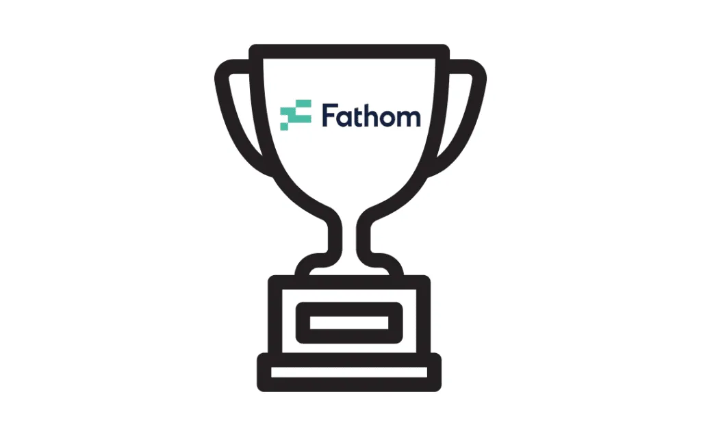Trophy with Fathom Logo as a xero integration apps