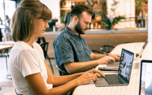 Creative Agency Employees working at a desk