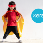 A kid dressed as a super hearing after using our xero accounting system tips